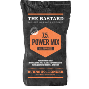 Mix dřevěného uhlí The Bastard power Mix (Marabu, Mesquite) 7,5 kg - kvalitní palivo pro dlouhou dobu hoření a lahodnou chuť dřeva