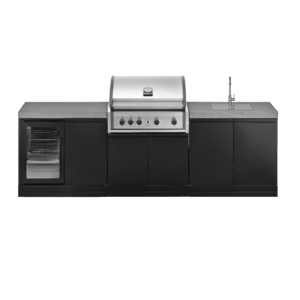 Venkovní grilovací kuchyně Grandpro Pro Elite G4 (262 Series) - sestava s příplatkovou dřezovou skříňkou a lednicí