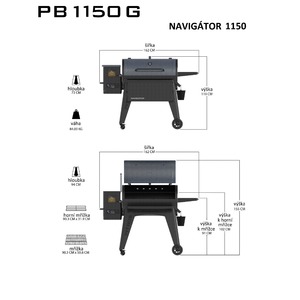 Peletový gril Navigator 1150 Pit Boss / PB1150G