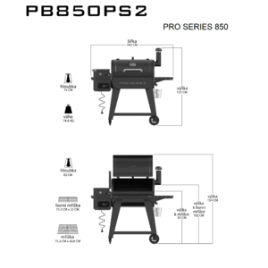 Peletový gril s udírnou Pro Series 850 Wifi Pit Boss