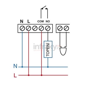 Keramický infračervený tepelný zářič Welltherm HPKS 1300 (1,3 kW) - příplatkový prostorový termostat PT712