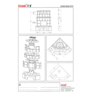 Kachlový krb HARK 3/17.2 - technický rozkres